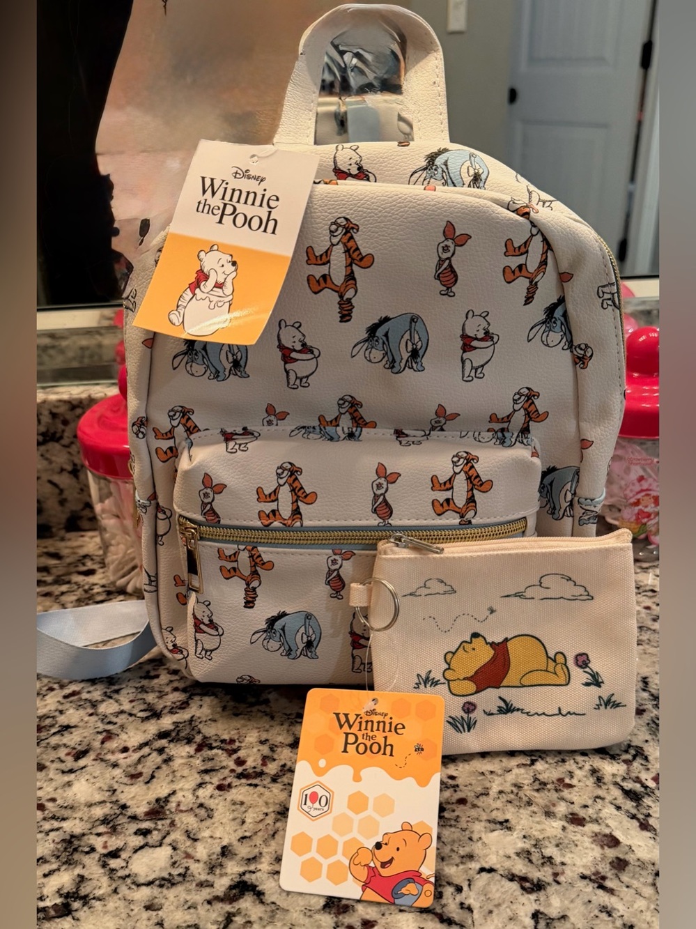 Winnie The Pooh Mini Backpack and Coin purse NWT Disney Store
